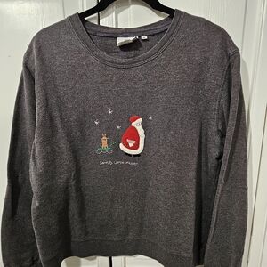 Gray Santa Sweater
